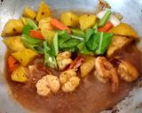 รูปขั้นตอนการทำที่ 3 ของ ผัดเปรี้ยวหวานกุ้งเต้าหู้