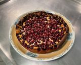 A picture of step 10 of Black Currant Mascarpone Cake with Cherry Sugar.