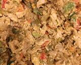 A picture of step 6 of Fajita green chile enchiladas.