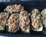 Foto del paso 3 de la receta Berenjenas con atún, la carne de estas, y bechamel a los 5 quesos