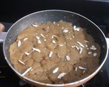 A picture of step 1 of Jaggery Halwa.