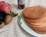 صورة لخطوة 3 من وصفة بان كيك 🥞الفاكهة🥝 والكريما