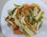 Foto del paso 5 de la receta: Wok con verduras y pollo al curry🍗🍗