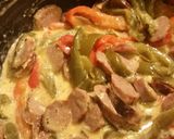 A picture of step 6 of Sausage, Peppers, & Eggs.