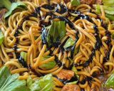 Gambar langkah 6 resipi Mee Lidi Goreng Basah.
