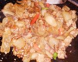 Foto langkah ke 3 dari resep Oseng Kikil Tempe Pedas Manis Gurih.