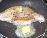 A picture of step 4 of Skate wing with a brown butter and caper sauce.