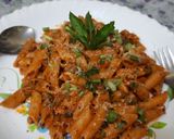A picture of step 14 of Red sauce vegetables Italian pasta.