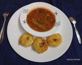 A picture of step 4 of Medu vada sambar.