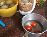 A picture of step 1 of Potato curry Restaurant style with cheese.