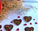 A picture of step 3 of Heart Chocolate nuts bites.