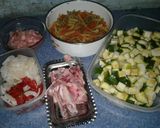 Foto del paso 3 de la receta: Zapallito revuelto c/pollo y tirabuzón