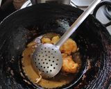 A picture of step 4 of Achari alu kadi rice.