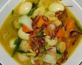 Foto langkah ke 5 dari resep Sayur Jagung Muda Campur Bumbu kuning.
