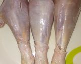 A picture of step 1 of Irish coated chicken thighs.