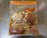 A picture of step 1 of 3 dishes cooked in 1 pot.