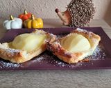 Mascarponés-túróval töltött körte leveles tészta ágyon recept fázis 5 fotója