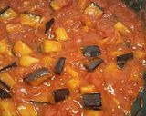 A picture of step 3 of Pasta alla Norma.
