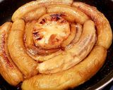 Une image de l'étape 2 de Tarte tatin banane ananas Victoria fondant au chocolat noir.