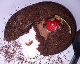 A picture of step 5 of Choco lava cake.