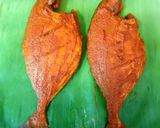 A picture of step 4 of Malabar trevally fish fry.