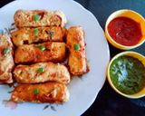 A picture of step 7 of Unique healthy tasty bread potato rolls (snack or tiffin recipe for kids).