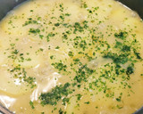 Foto del paso 7 de la receta: Patatas con rape rebozado y en salsa verde