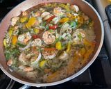 A picture of step 5 of Garlic Shrimp Stir-Fry with Peppers & Onions.