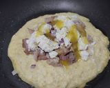 Foto del paso 3 de la receta: Arepa🫓de maiz🌽rellena de pollo🍗piña🍍y queso🧀🥯