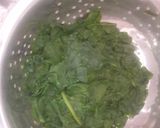 A picture of step 1 of Palak Paneer.
