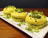 A picture of step 6 of Sandwich Dhokla.