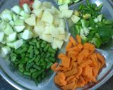 A picture of step 1 of Rosgolla naboratan korma.