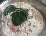A picture of step 5 of Palak Puri.