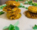 A picture of step 4 of Yam & Methi tikkis (yam and fenugreek greens patties).