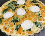 Une image de l'étape 9 de Quiche butternut chèvre épinards.
