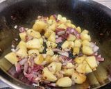 A picture of step 2 of Aloo Baingan Methi with Kasundi.