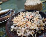 Foto langkah ke 5 dari resep Rap orap tongkolla gedheng (urap jantung pisang) khas Sumenep.