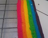 Foto langkah ke 3 dari resep Bolu gulung rainbow.
