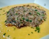 Foto del paso 7 de la receta: Crema de zanahoria, calçots y manzana con queso trufado
