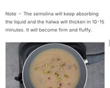 A picture of step 4 of Sooji halwa recipe.