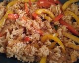 A picture of step 6 of Peri Peri Shrimp with Spicy Rice.
