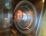 A picture of step 4 of Microwave eggless molten lava cake.