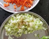 A picture of step 2 of Tri colour kosambari.