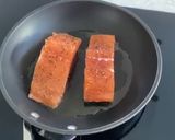 A picture of step 3 of Salmon Avocado Mustard With Fancy Veggies.