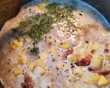 A picture of step 3 of Loaded Potato Soup- the quick cheat version.