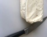 A picture of step 1 of Baked halloumi fries.
