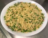 Une image de l'étape 8 de Semoule aux petits pois et bouillon de gambas.