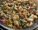 A picture of step 7 of Parveen’s Vegan Curry Pasta Salad.