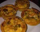 Foto del paso 3 de la receta: Mini quiche de queso, choclo y champiñones 👩🍳