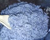 Foto langkah ke 3 dari resep 20. Nasi Uduk Biru / Kembang Telang.